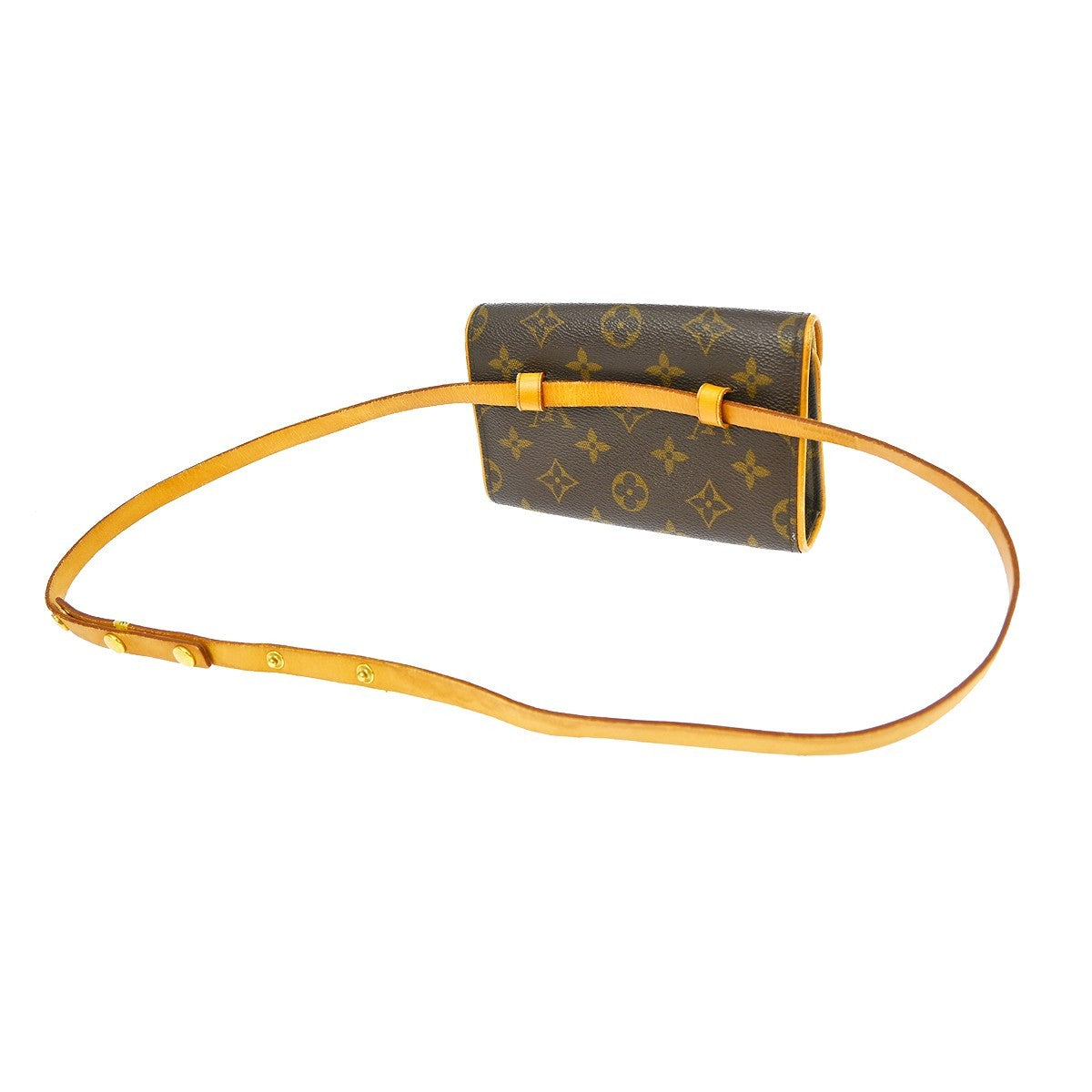 Louis Vuitton Florentine Waist Bag Monogram Canvas Brown Canvas Clutche & Pouche Bag (Pre-Owned)