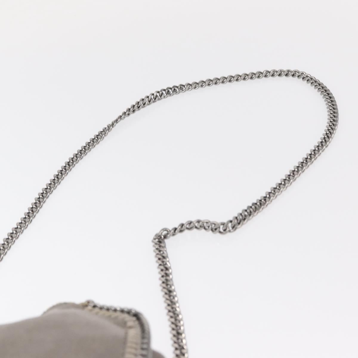 Stella Mccartney Falabella Fold Over Crossbody Bag Shaggy Deer Gray Polyester Shoulder Bag Bag (Pre-Owned)