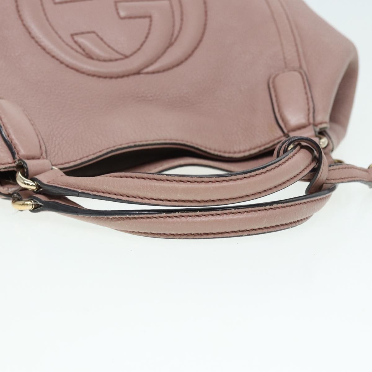 Gucci Soho Convertible Shoulder Bag Leather Pink Leather Tote Bag Bag (Pre-Owned)