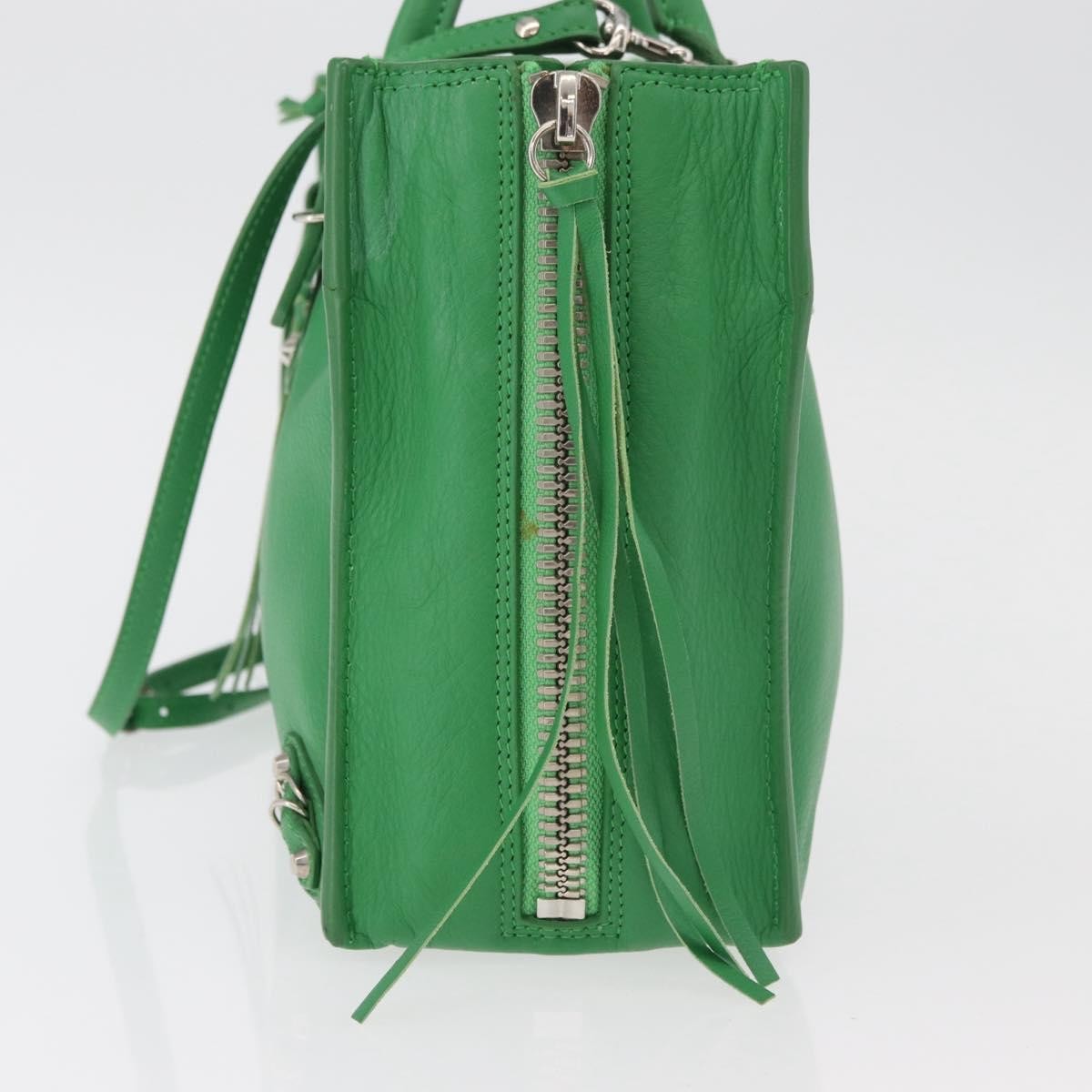 Balenciaga Papier Flap Tote Leather Green Leather Tote Bag Bag (Pre-Owned)