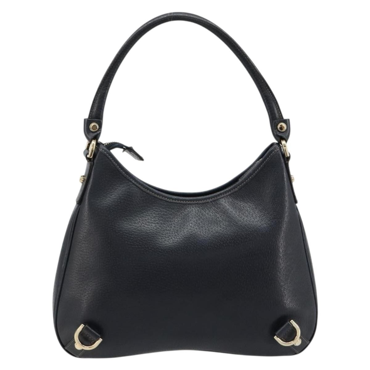 Gucci Abbey D-Ring Hobo Leather Navy Leather Handbag (Pre-Owned)