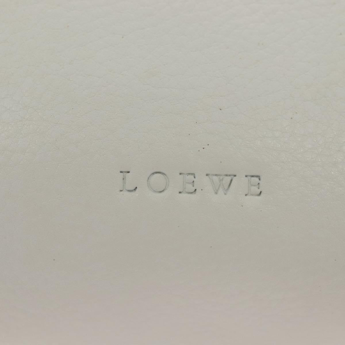 Loewe Flat Zip Pouch Leather White Leather Clutche & Pouche Bag (Pre-Owned)