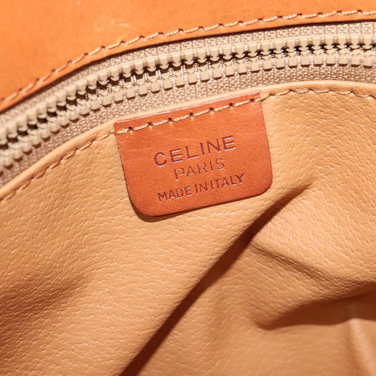 Celine Vintage Macadam Shoulder Bag Canvas And Leather Brown Canvas Shoulder Bag Bag (Pre-Owned)