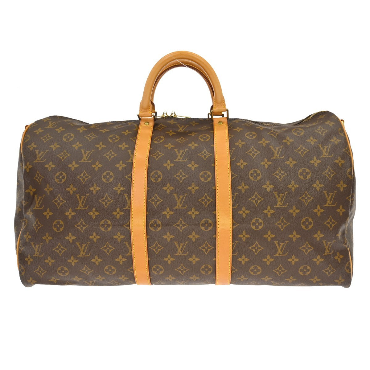 Louis Vuitton Keepall Bandouliere Bag Monogram Canvas Brown Canvas Travel Bag Bag (Pre-Owned)