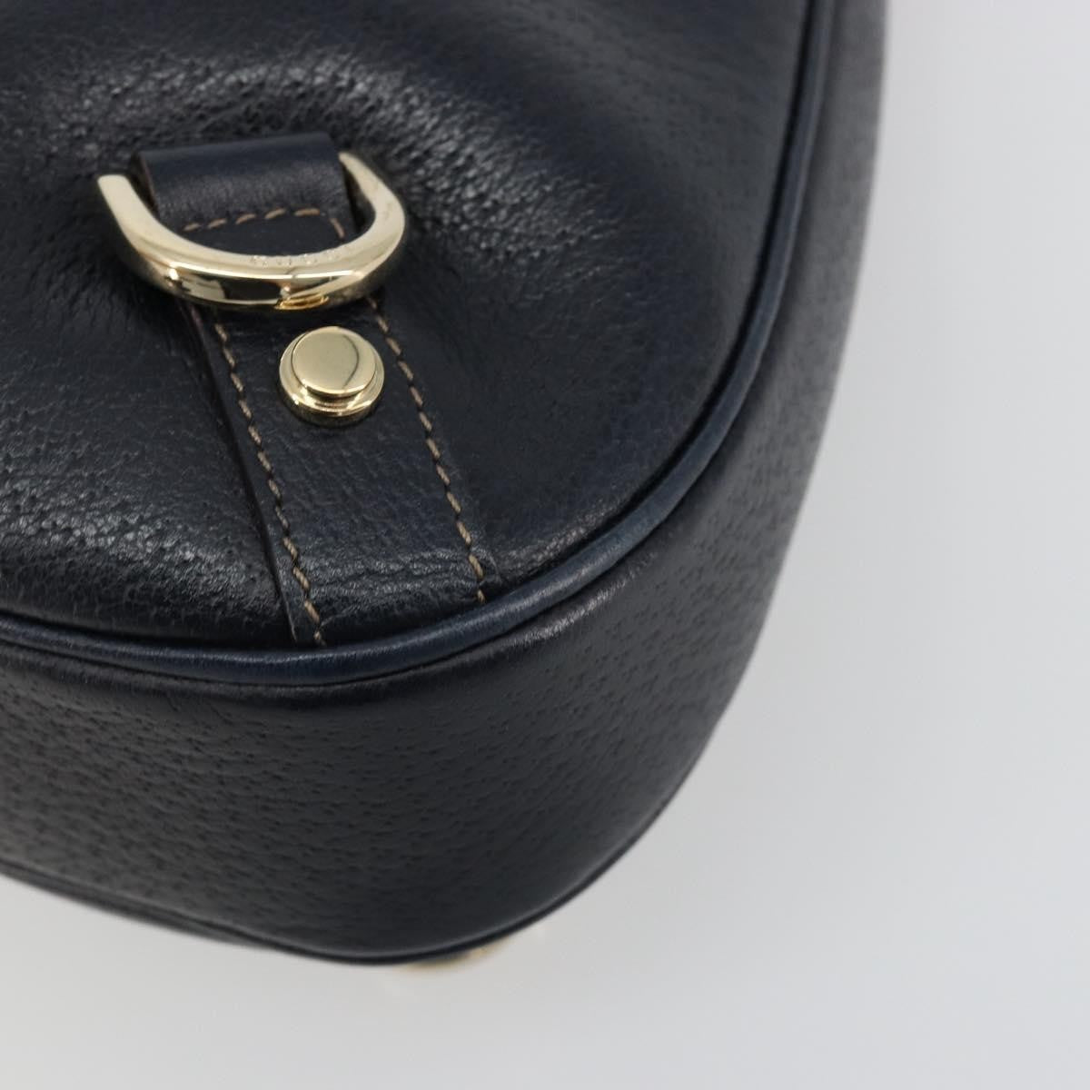 Gucci Abbey D-Ring Hobo Leather Navy Leather Handbag (Pre-Owned)