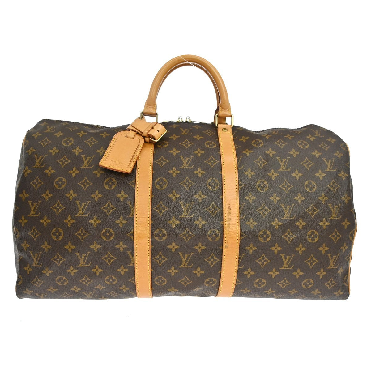 Louis Vuitton Keepall Bag Monogram Canvas Brown Canvas Travel Bag Bag (Pre-Owned)