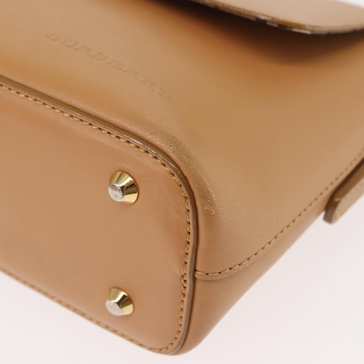 Burberry Shoulder Bag Leather Beige Leather Shoulder Bag Bag (Pre-Owned)