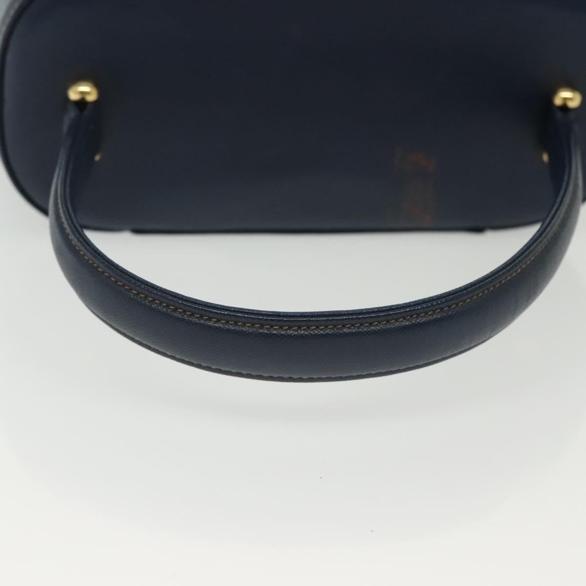 Valentino Garavani Vintage Handbag Leather Navy Leather Handbag (Pre-Owned)