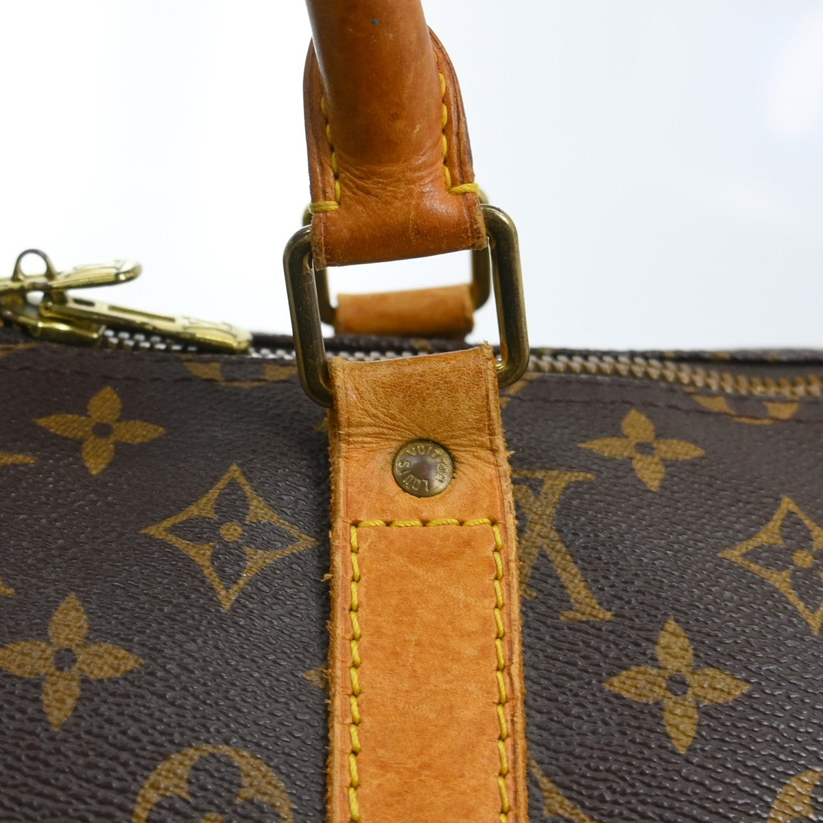 Louis Vuitton Keepall Bag Monogram Canvas Brown Canvas Travel Bag Bag (Pre-Owned)
