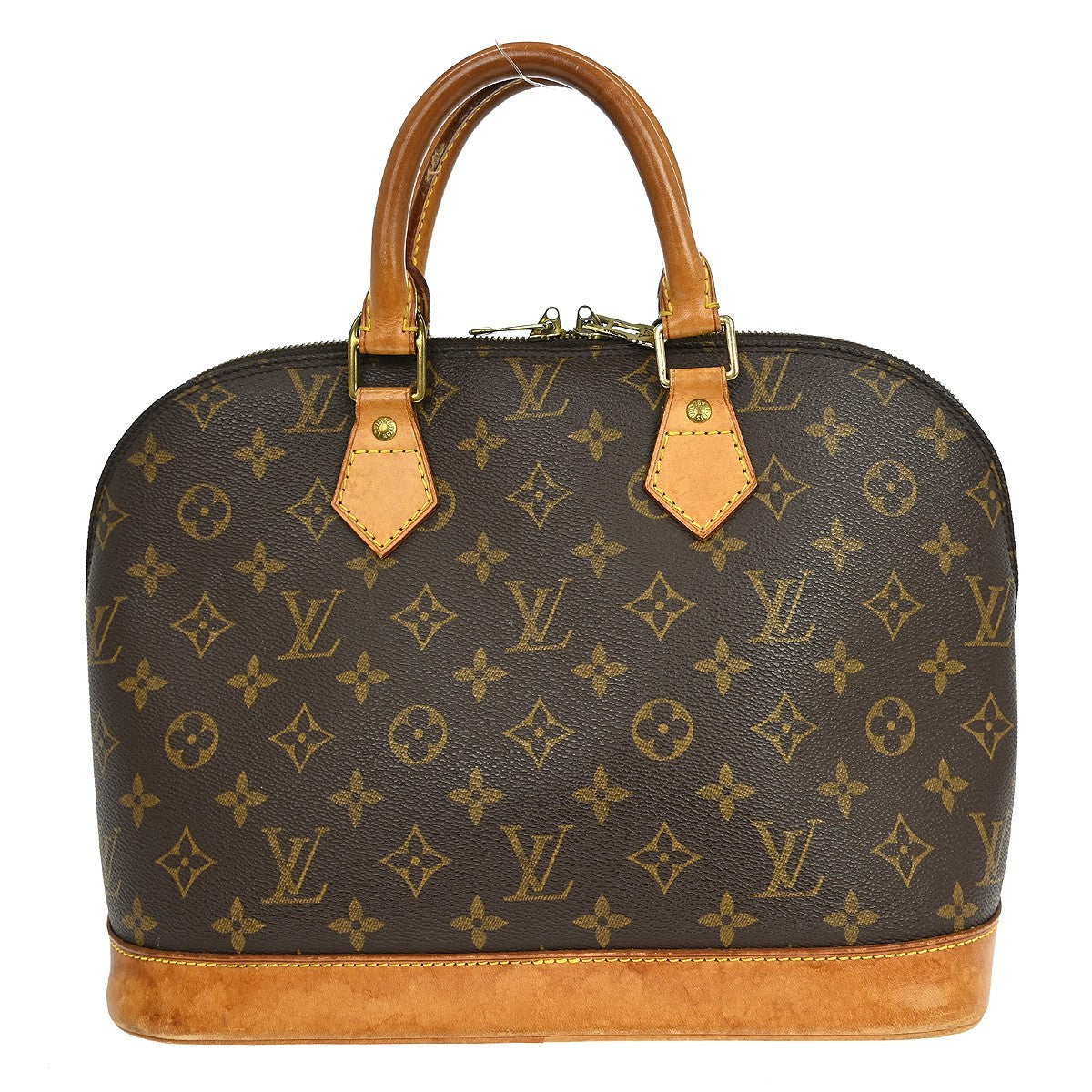 Louis Vuitton Alma Handbag Monogram Canvas Brown Canvas Handbag (Pre-Owned)