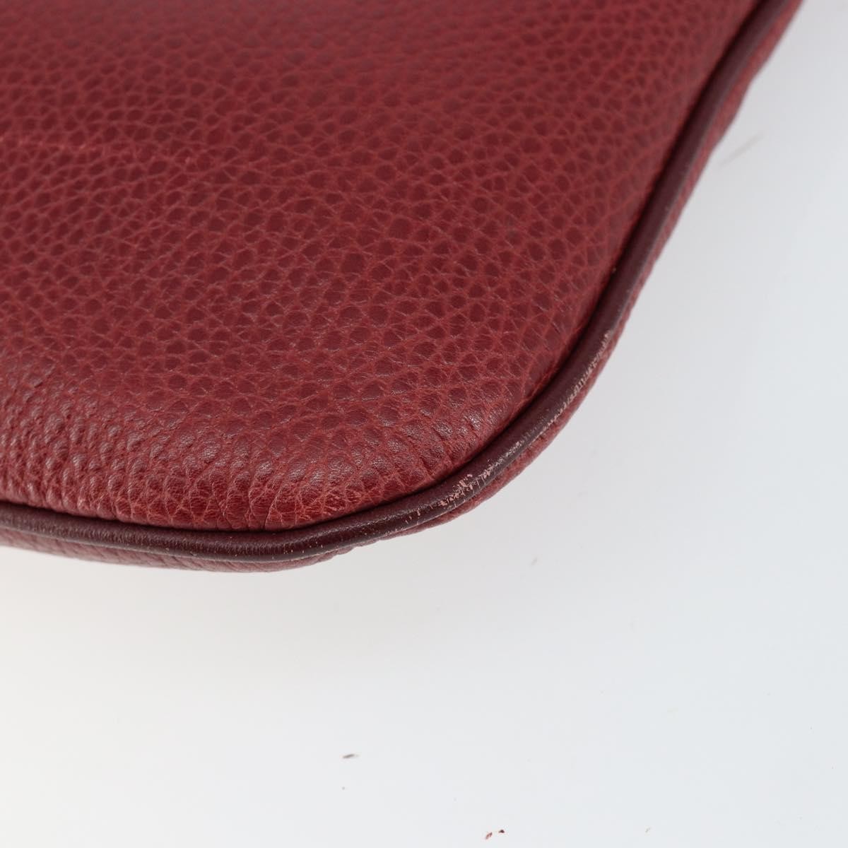 Cartier Must De Cartier Shoulder Bag Leather Burgundy Leather Shoulder Bag Bag (Pre-Owned)