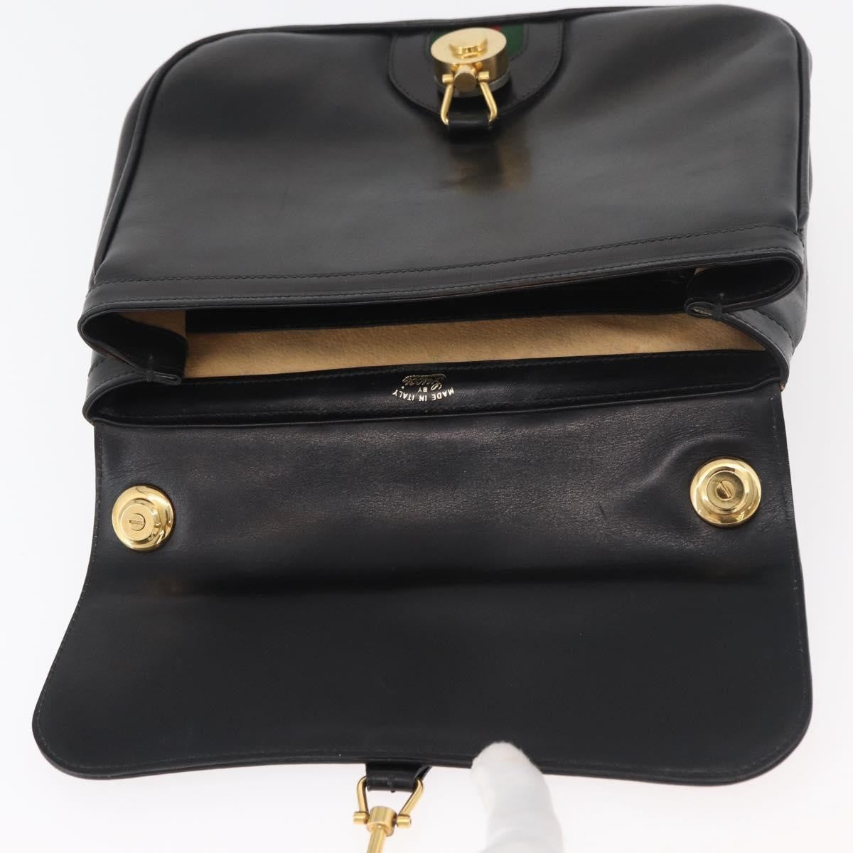 Gucci Sherry Line Shoulder Bag Leather Multicolour Leather Handbag (Pre-Owned)