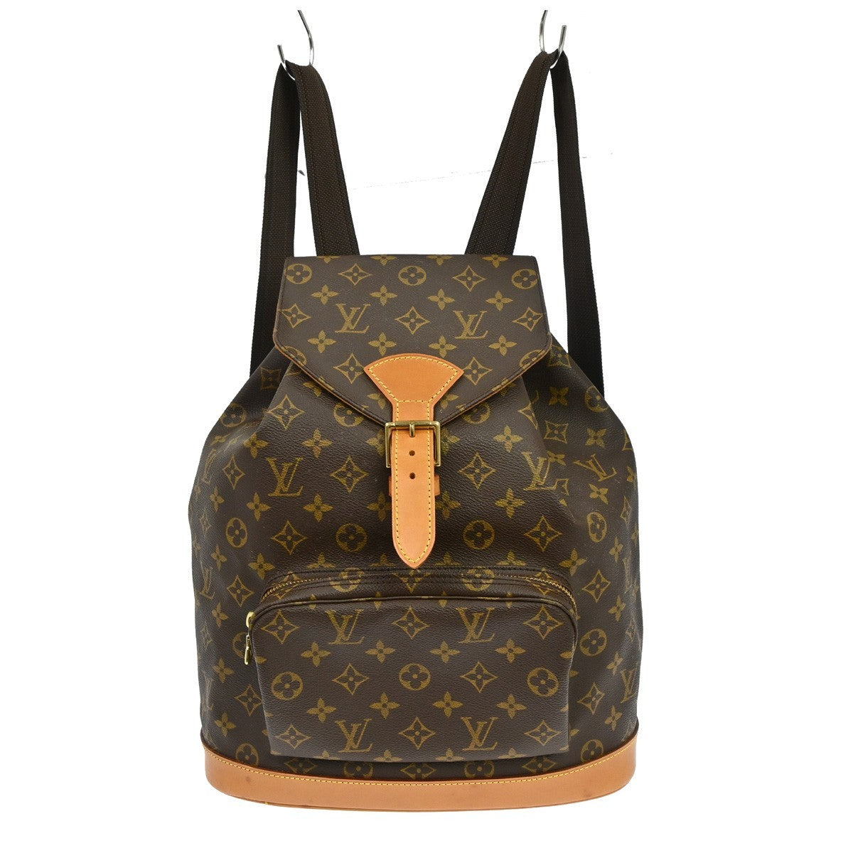 Louis Vuitton Vintage Montsouris Backpack Monogram Canvas Brown Canvas Backpack Bag (Pre-Owned)