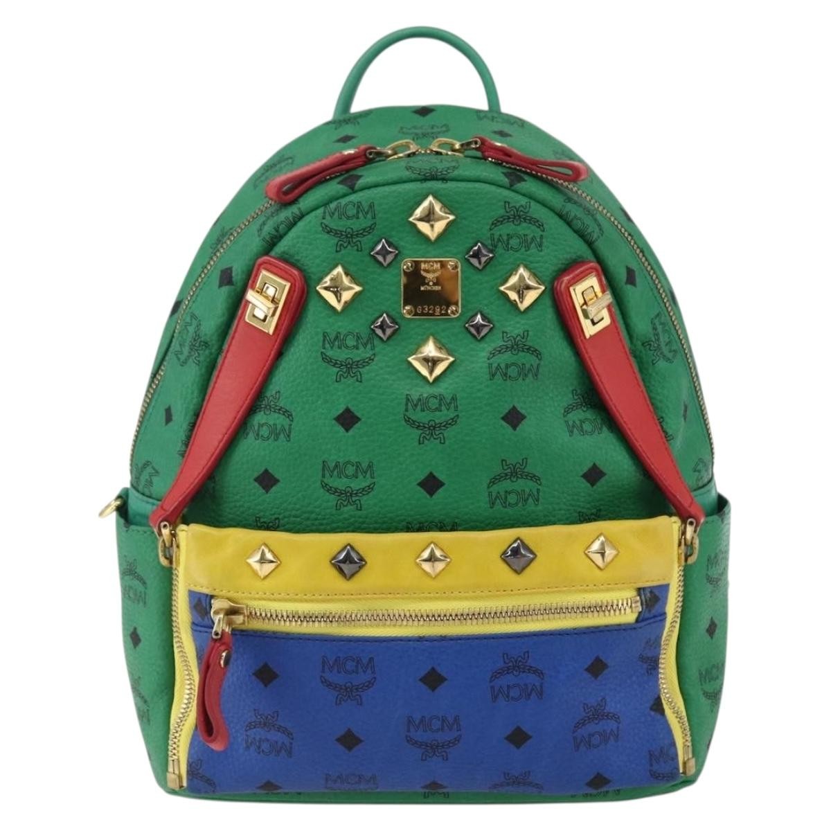 MCM Vintage Vicetos Backpack Pvc Leather Multicolour Pvc Backpack Bag (Pre-Owned)