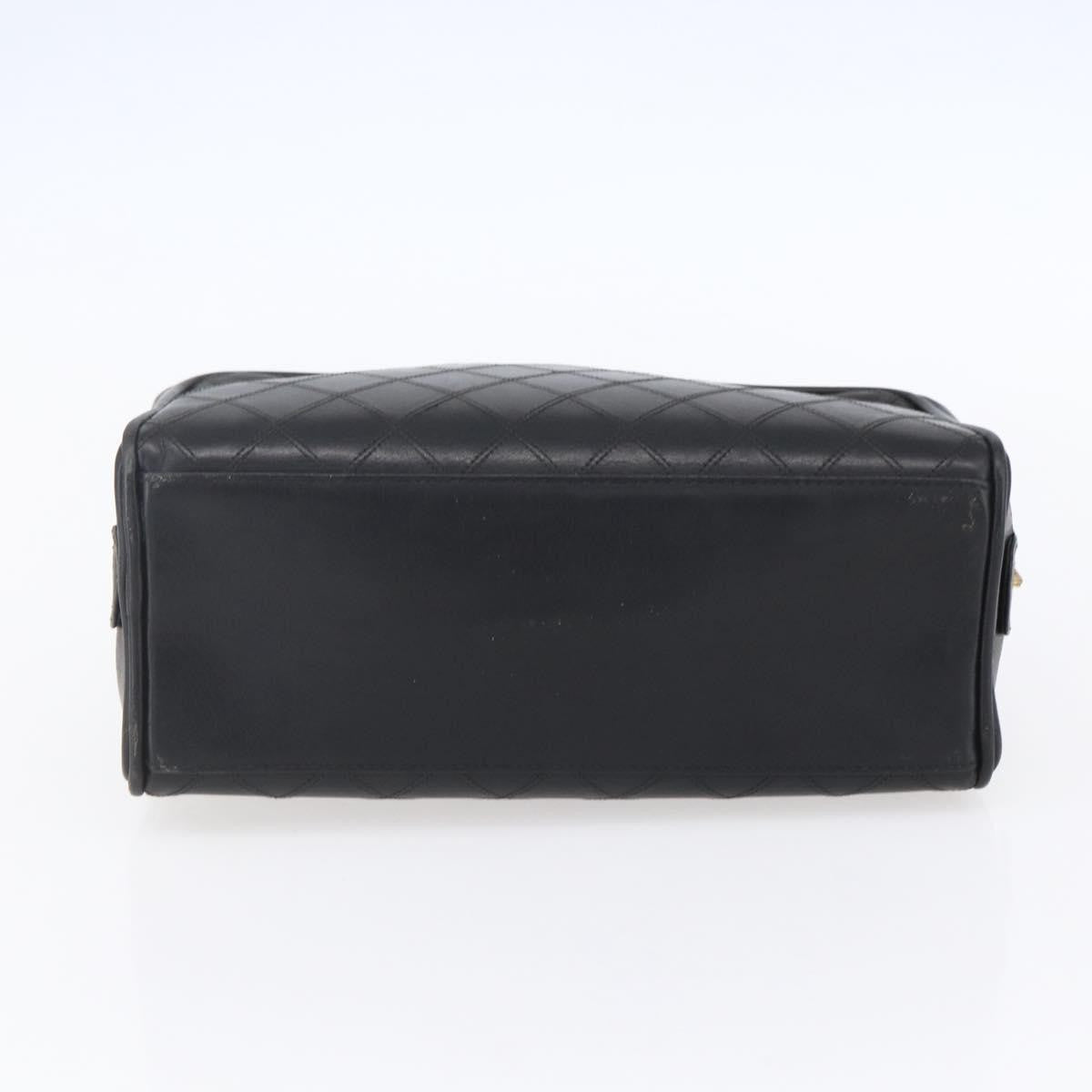Chanel Vintage Toiletry Pouch Leather Black Patent_Leather Clutche & Pouche Bag (Pre-Owned)