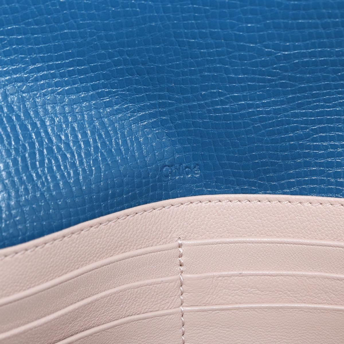 Chloe Vintage Shoulder Bag Leather Blue Leather Shoulder Bag Bag (Pre-Owned)