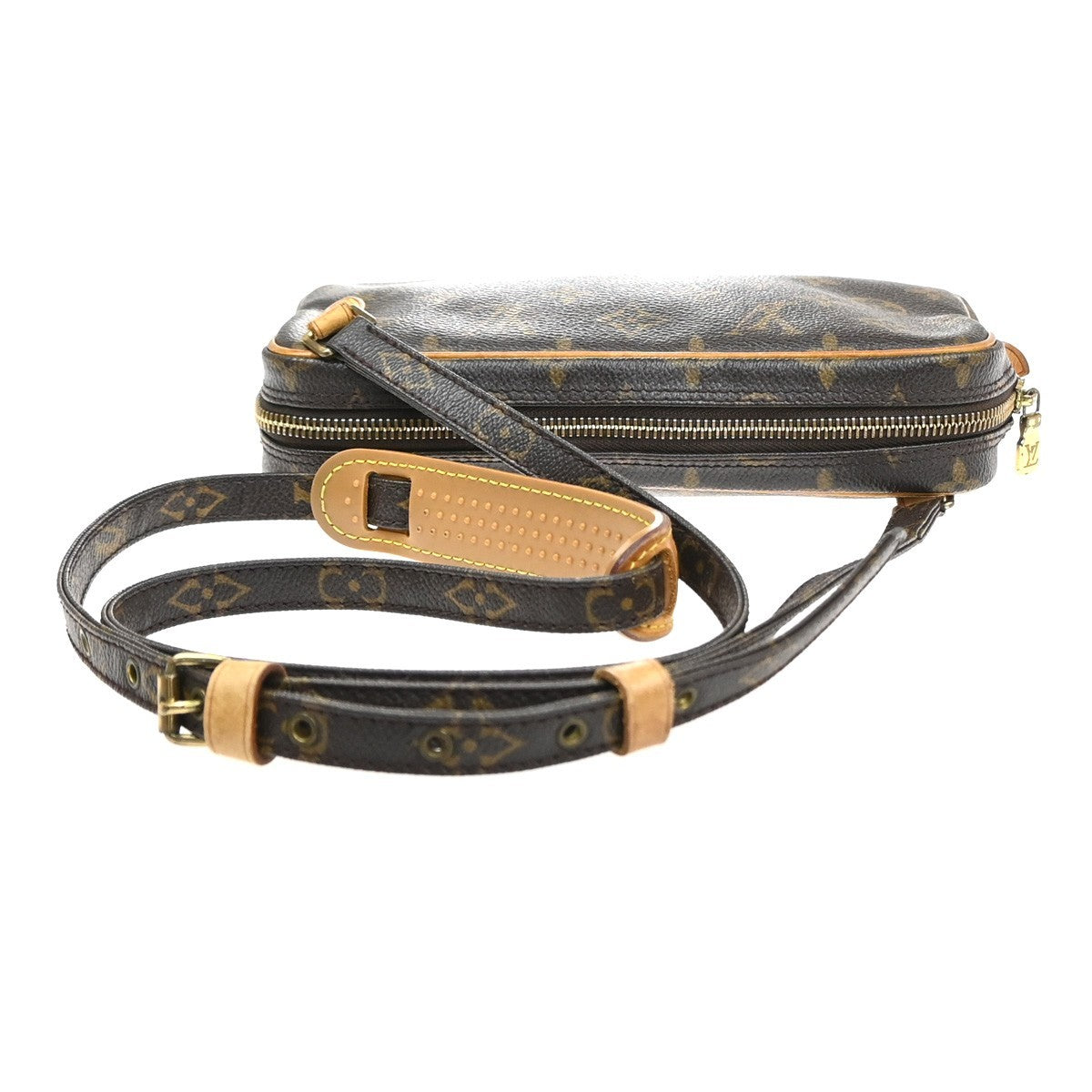 Louis Vuitton Pochette Marly Bandouliere Bag Monogram Canvas Brown Leather Shoulder Bag Bag (Pre-Owned)