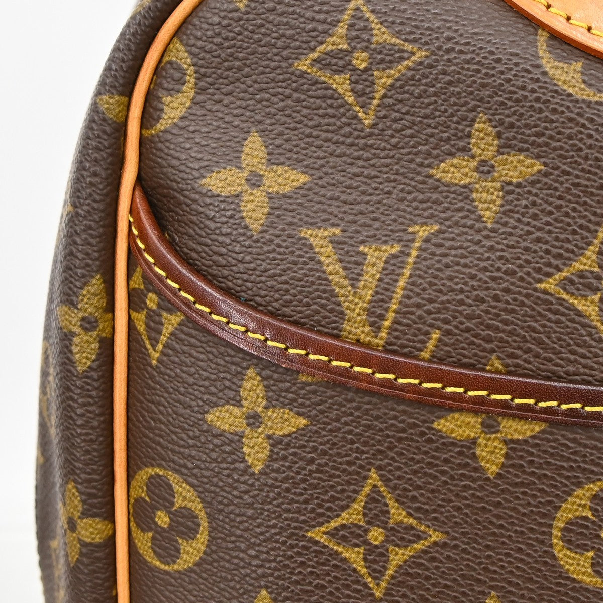 Louis Vuitton Deauville Handbag Monogram Canvas Brown Canvas Handbag (Pre-Owned)