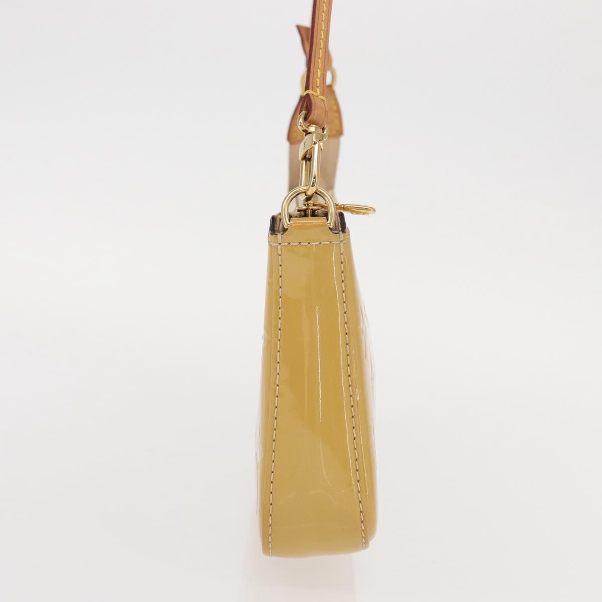 Louis Vuitton Pochette Accessoires Nm Monogram Vernis Yellow Patent_Leather Clutche & Pouche Bag (Pre-Owned)