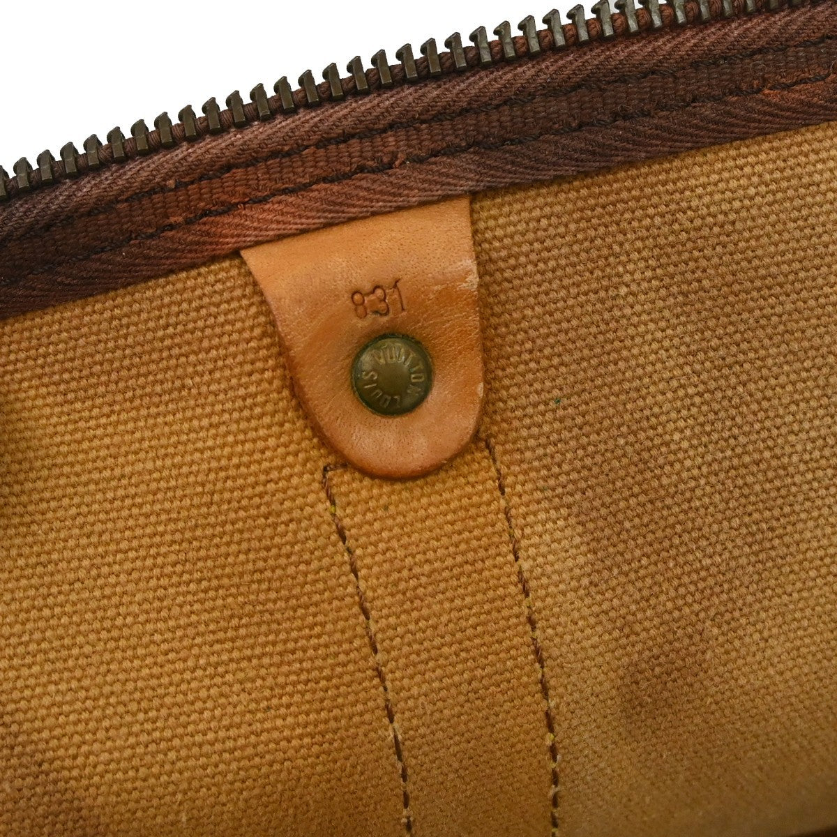 Louis Vuitton Keepall Bag Monogram Canvas Brown Canvas Travel Bag Bag (Pre-Owned)