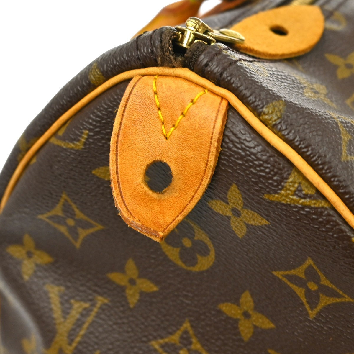 Louis Vuitton Speedy Handbag Monogram Canvas Brown Canvas Handbag (Pre-Owned)