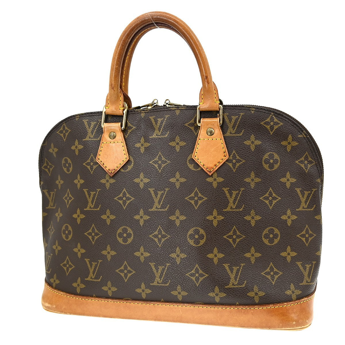 Louis Vuitton Alma Handbag Monogram Canvas Brown Canvas Handbag (Pre-Owned)