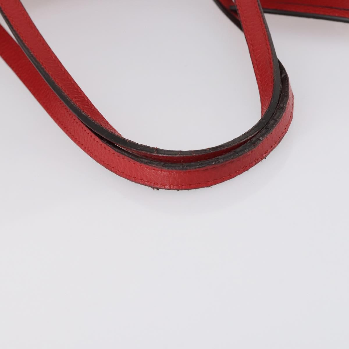 Gucci Swing Tote Leather Red Leather Bag (Pre-Owned)