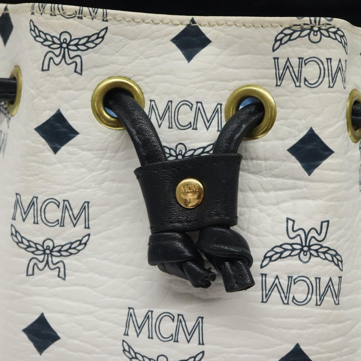 MCM Visetos Shoulder Bag Pvc White Pvc Shoulder Bag Bag (Pre-Owned)
