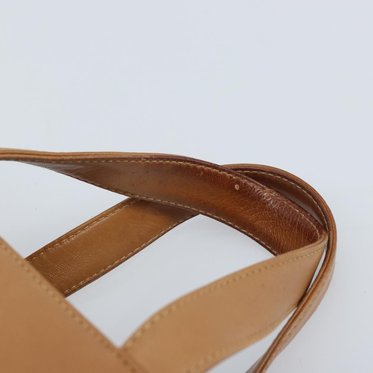 Loewe Anagram Handbag Leather Brown Leather Handbag (Pre-Owned)