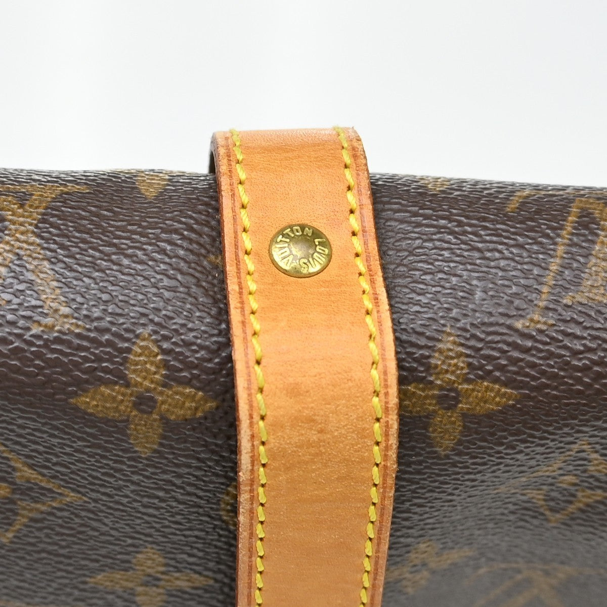 Louis Vuitton Saumur Handbag Monogram Canvas Brown Canvas Shoulder Bag Bag (Pre-Owned)