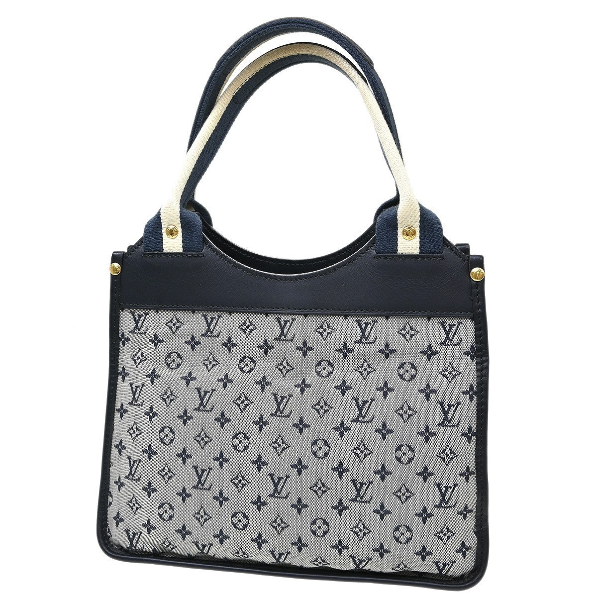 Louis Vuitton Kathleen Tote Mini Lin Blue Canvas Handbag (Pre-Owned)
