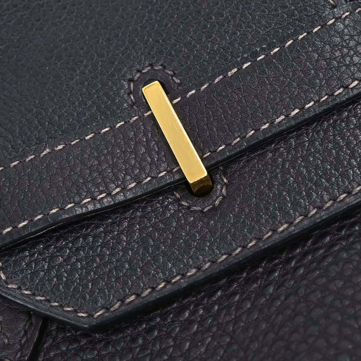 Hermes Birkin Handbag Blue Togo With Gold Hardware Blue Leather Handbag (Pre-Owned)