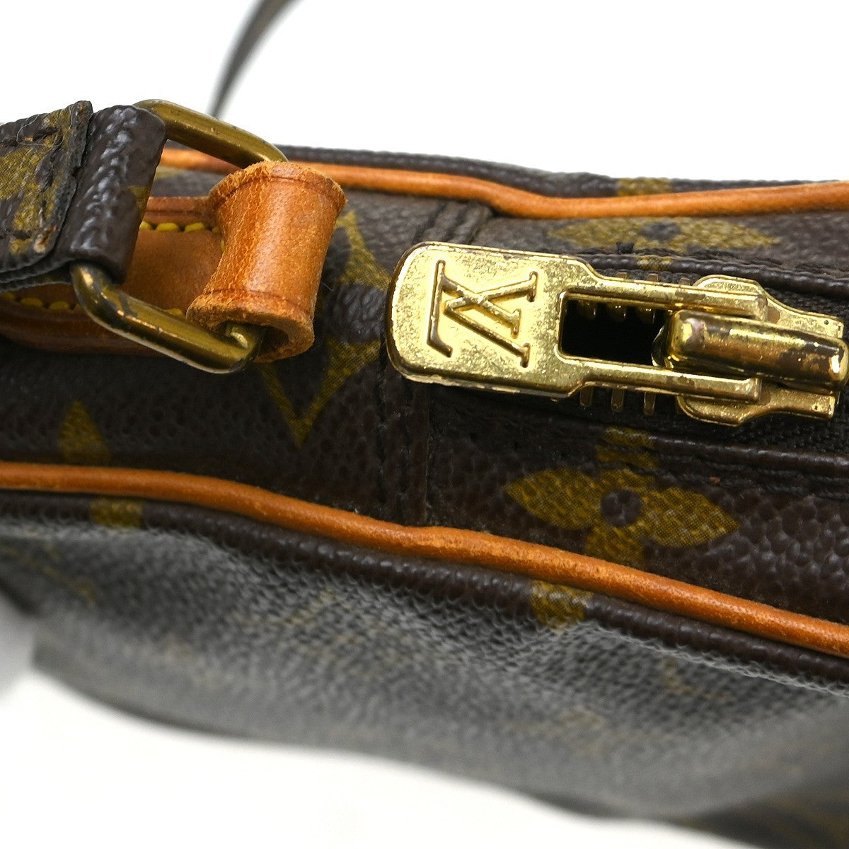 Louis Vuitton Danube Handbag Monogram Canvas Brown Canvas Shoulder Bag Bag (Pre-Owned)