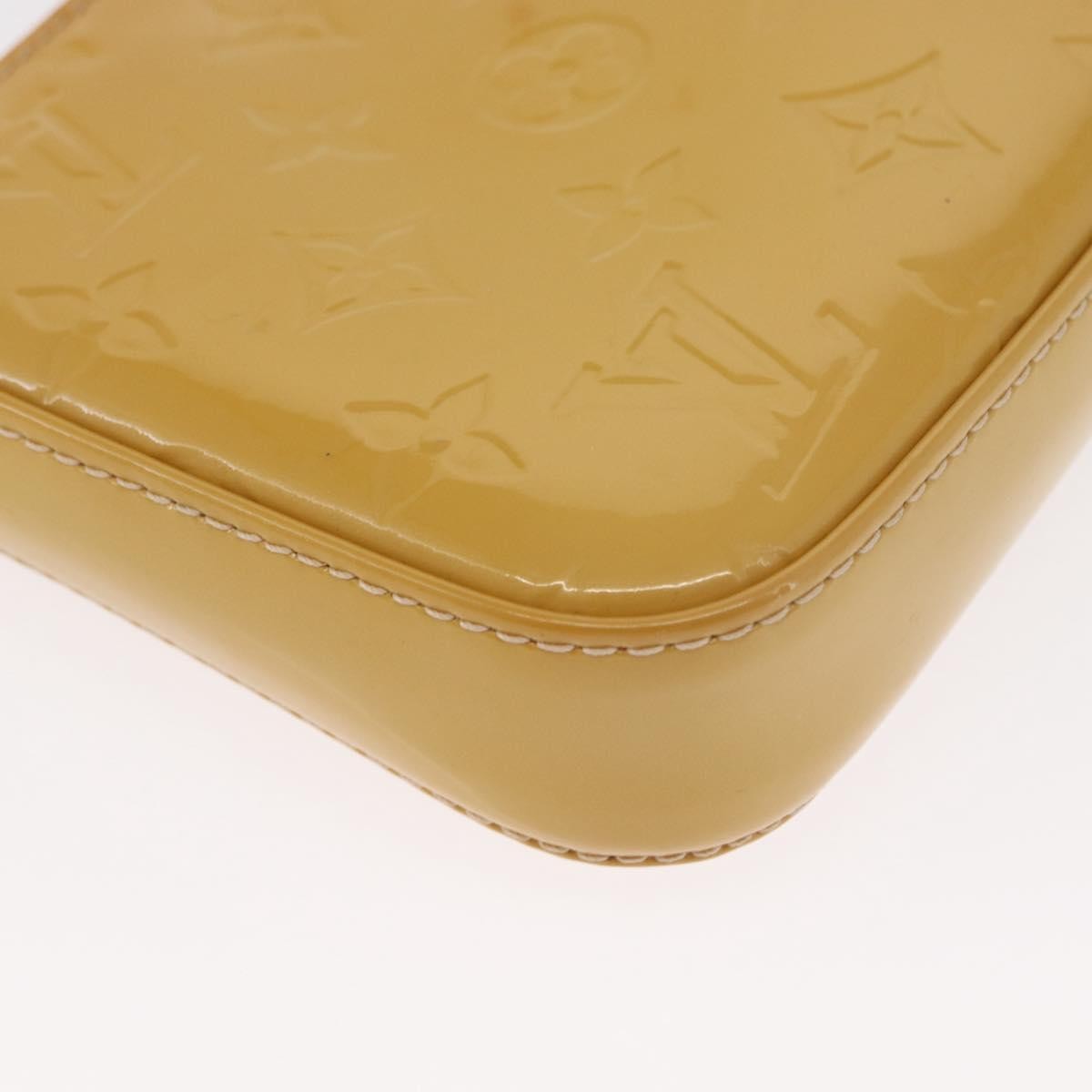 Louis Vuitton Pochette Accessoires Nm Monogram Vernis Yellow Patent_Leather Clutche & Pouche Bag (Pre-Owned)