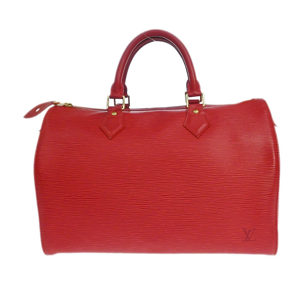 Louis Vuitton Speedy Handbag Epi Leather Red Leather Handbag (Pre-Owned)