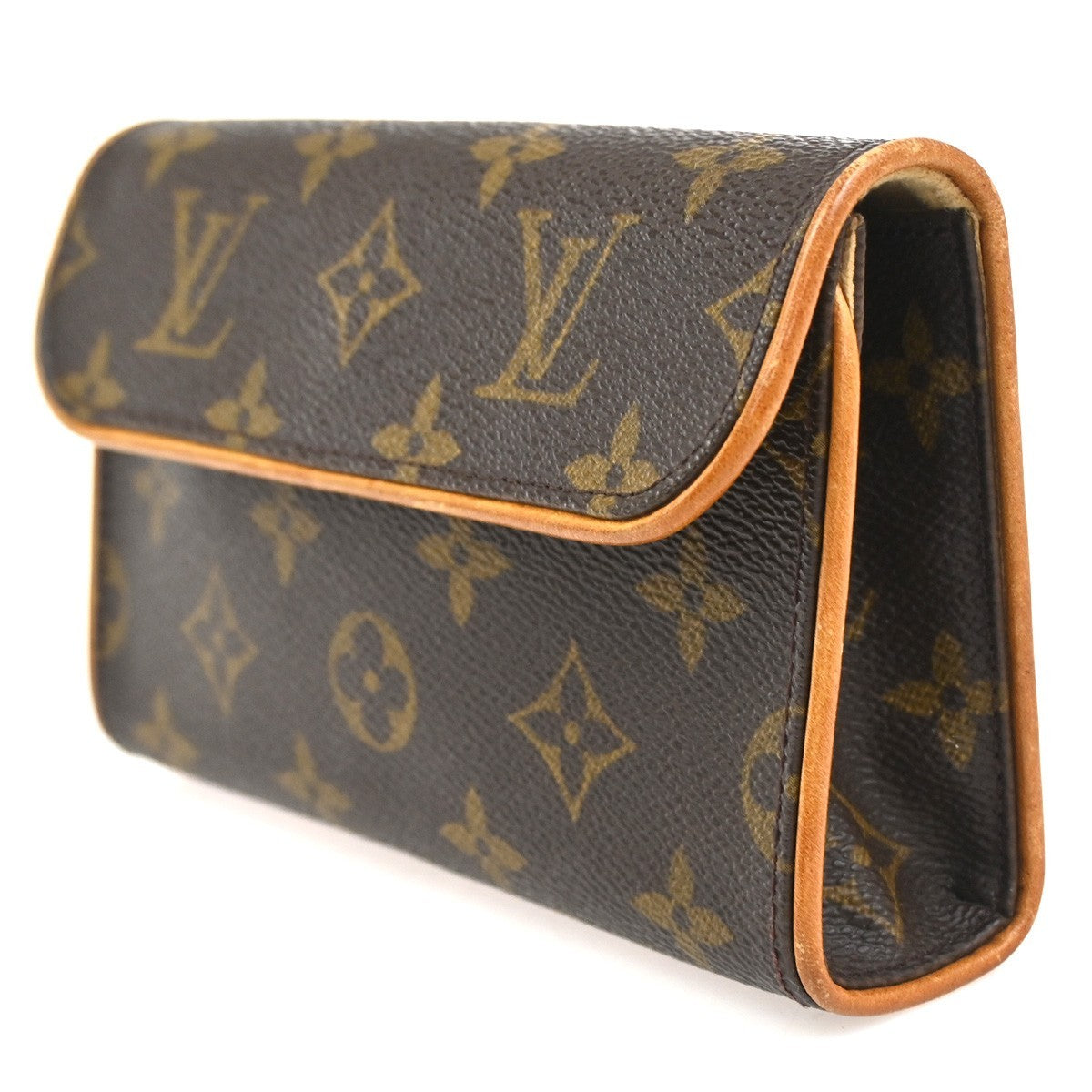Louis Vuitton Florentine Waist Bag Monogram Canvas Brown Canvas Clutche & Pouche Bag (Pre-Owned)