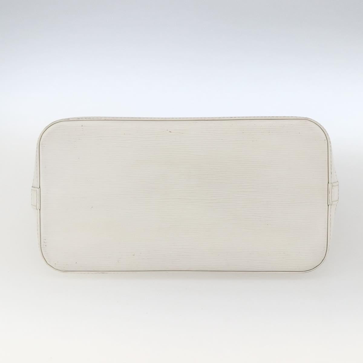 Louis Vuitton Alma Handbag Epi Leather White Leather Handbag (Pre-Owned)