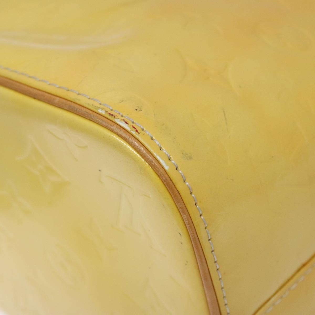 Louis Vuitton Houston Handbag Monogram Vernis Yellow Patent_Leather Handbag (Pre-Owned)
