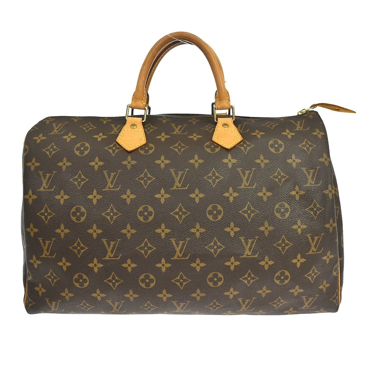 Louis Vuitton Speedy Handbag Monogram Canvas Brown Canvas Handbag (Pre-Owned)