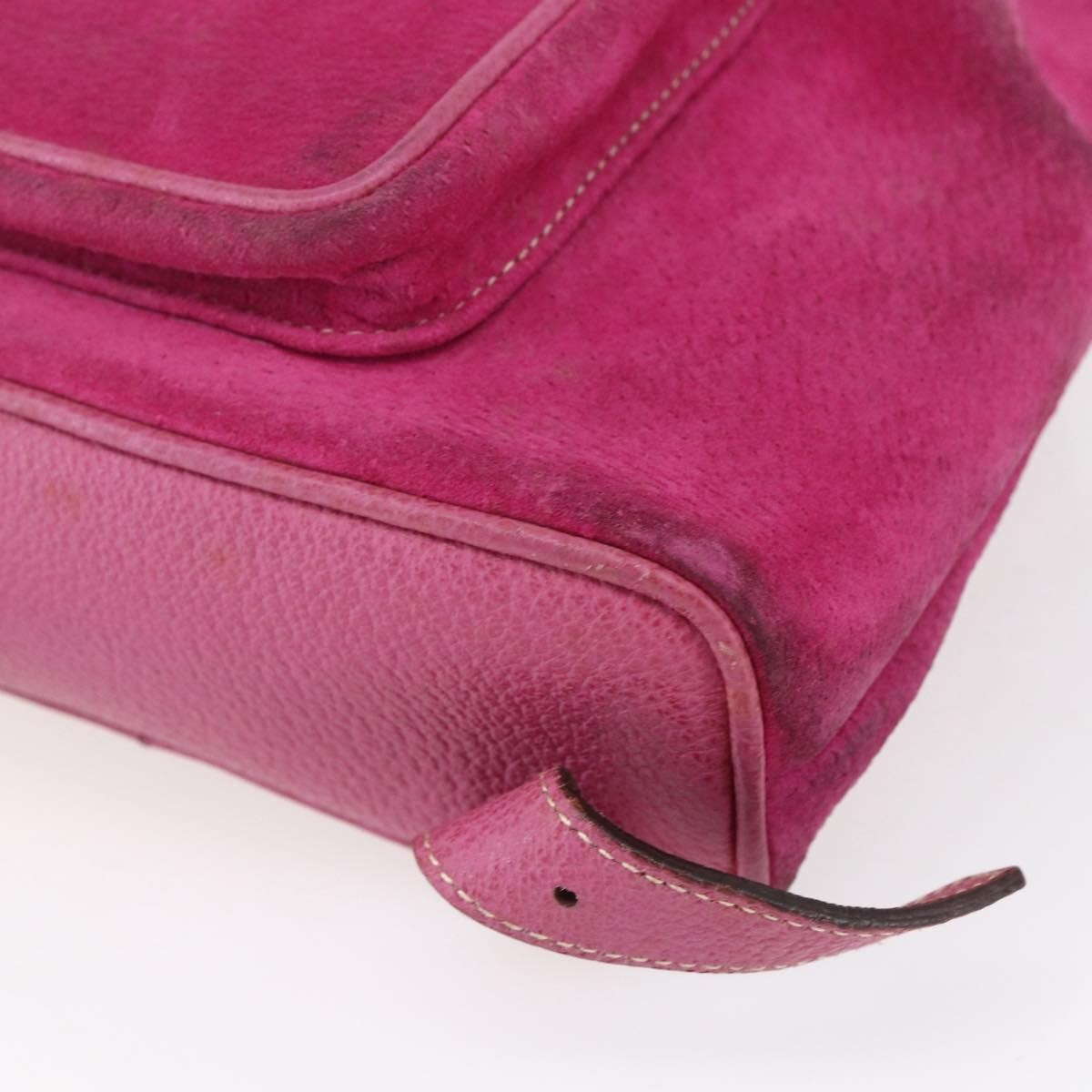 Gucci Vintage Bamboo Backpack Suede Pink Suede Backpack Bag (Pre-Owned)