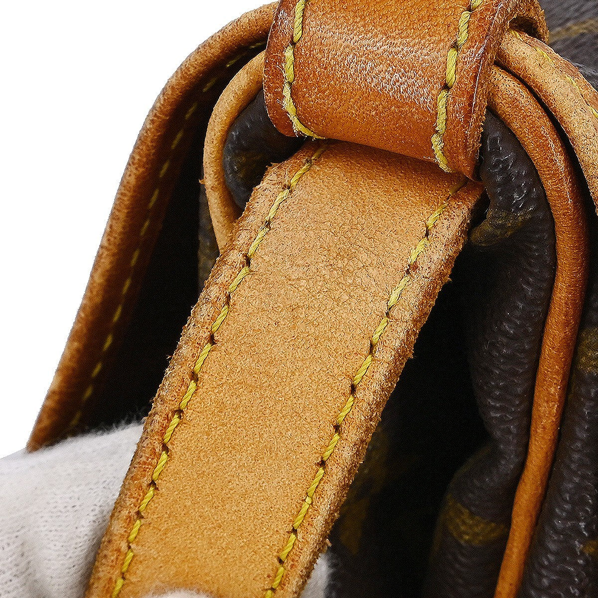 Louis Vuitton Saumur Handbag Monogram Canvas Brown Canvas Shoulder Bag Bag (Pre-Owned)
