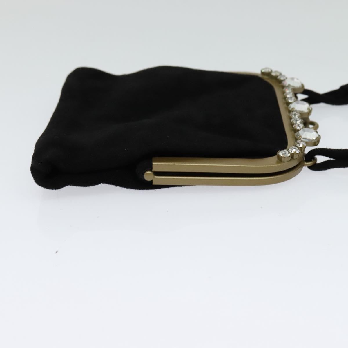 Miu Miu Kisslock Clutch Suede Black Suede Clutche & Pouche Bag (Pre-Owned)