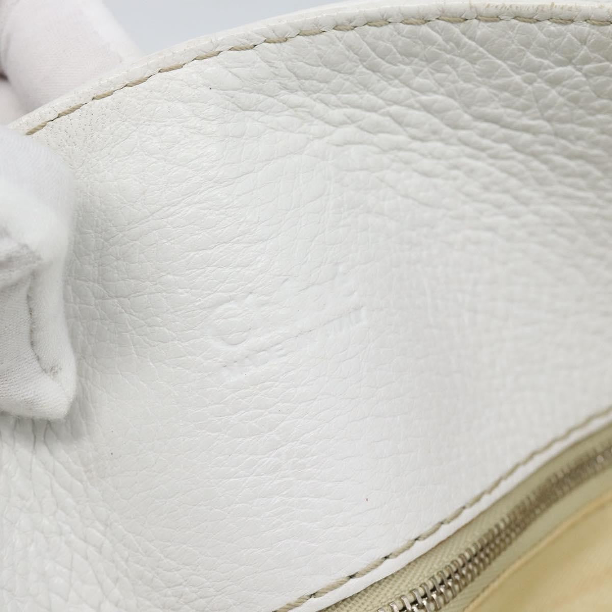 Chloe Paddington Lock Tote Leather White_Gold Leather Tote Bag Bag (Pre-Owned)