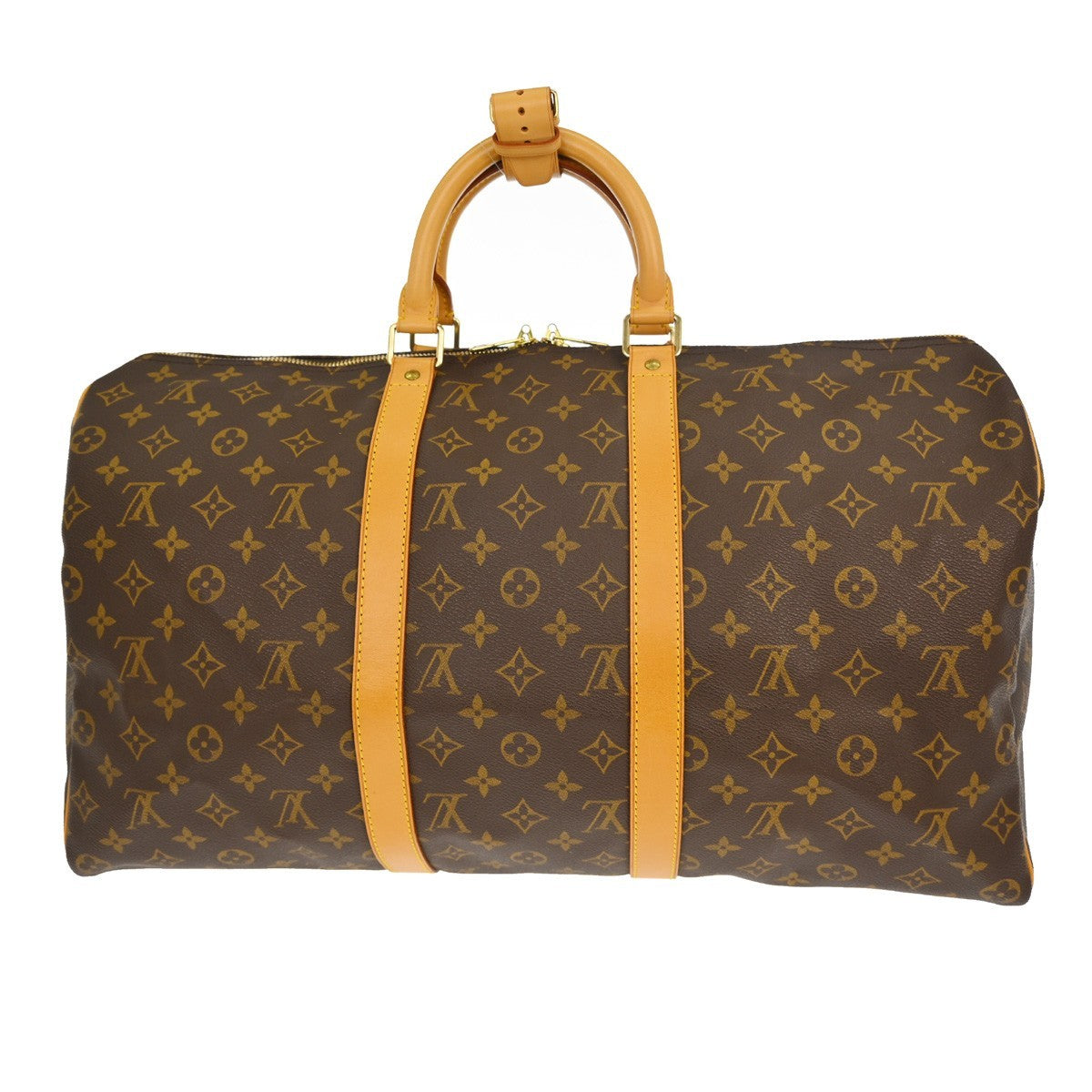 Louis Vuitton Keepall Bag Monogram Canvas Brown Canvas Travel Bag Bag (Pre-Owned)