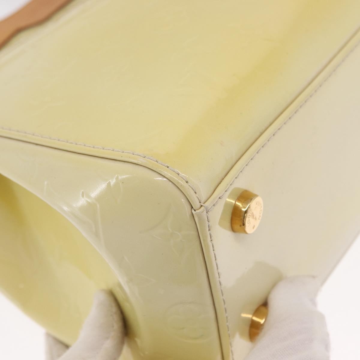 Louis Vuitton Brea Handbag Monogram Vernis Beige Patent_Leather Handbag (Pre-Owned)