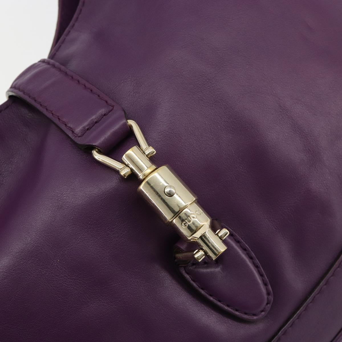 Gucci Jackie Original Shoulder Bag Leather Purple Leather Handbag (Pre-Owned)