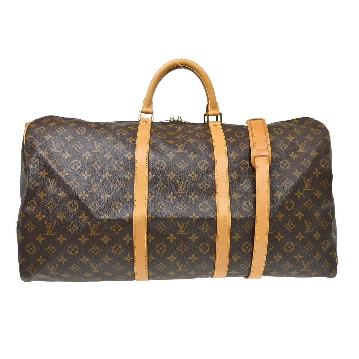 Louis Vuitton Keepall Bandouliere Bag Monogram Canvas Brown Canvas Travel Bag Bag (Pre-Owned)