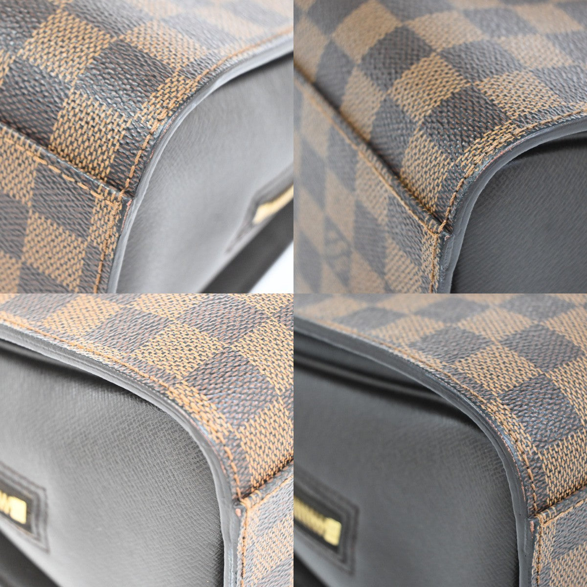 Louis Vuitton Triana Bag Damier Brown Leather Handbag (Pre-Owned)