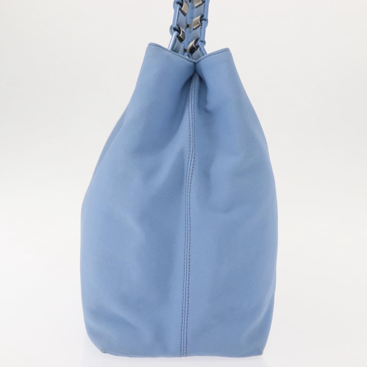 Salvatore Ferragamo Vala Tote Canvas Blue Canvas Tote Bag Bag (Pre-Owned)