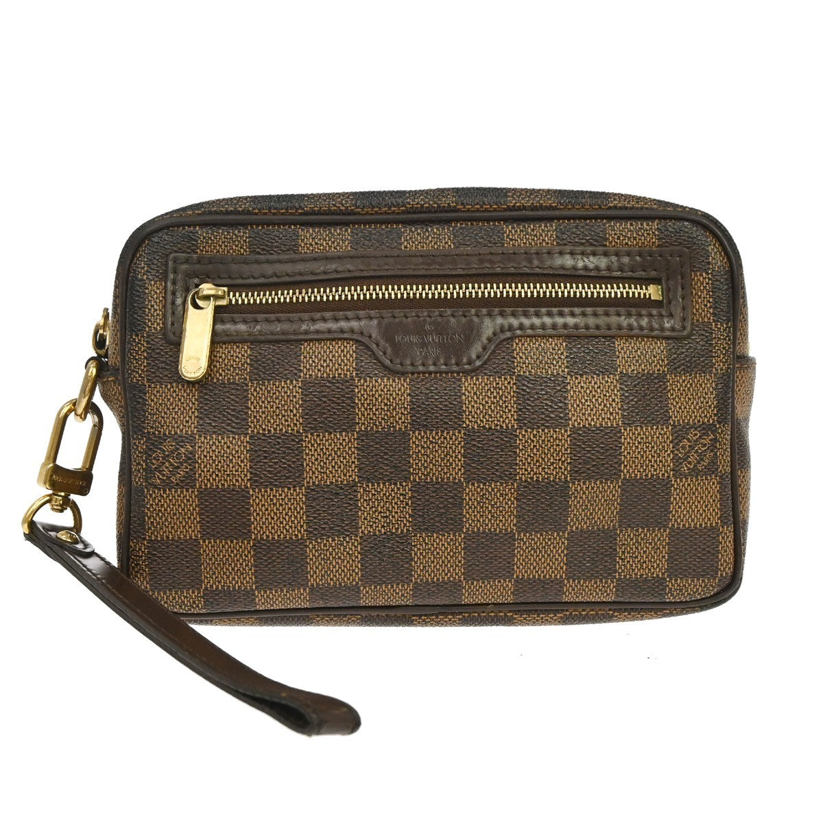 Louis Vuitton Pochette Macao Damier Brown Canvas Clutche & Pouche Bag (Pre-Owned)
